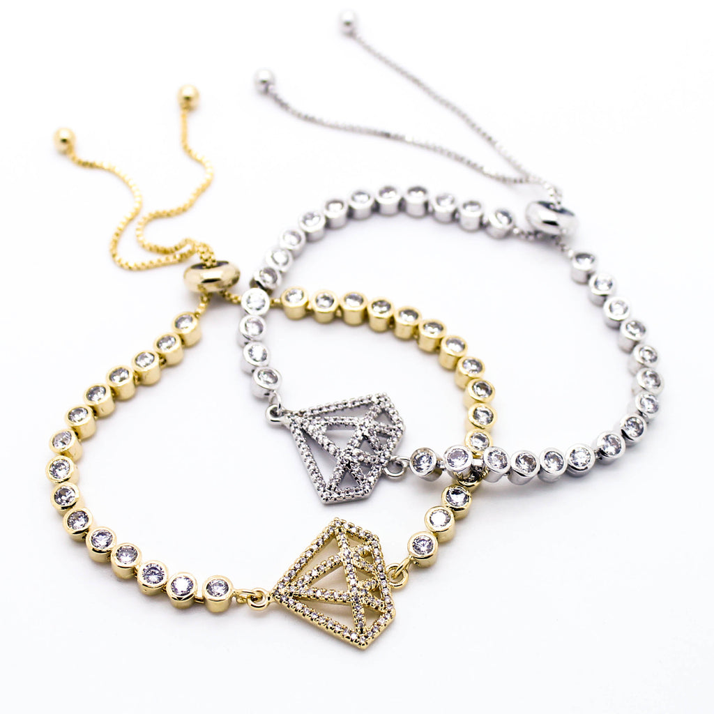Diamond chain stone bracelet