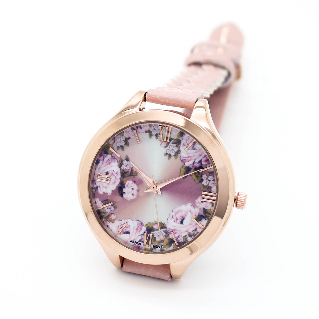 Flower woven strap watch (4 colors)