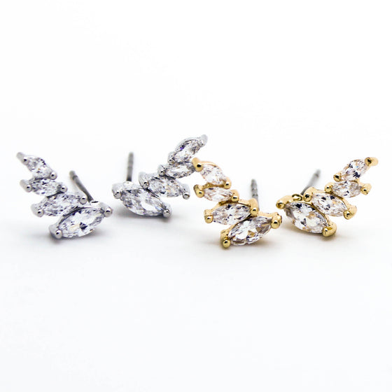 Angel wings stone earrings