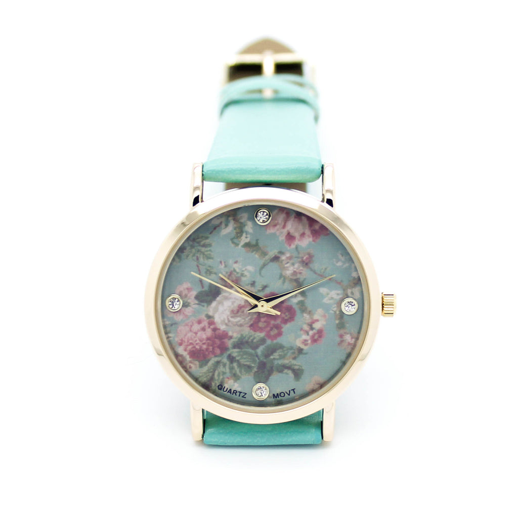 Flower strap watch (4 colors)