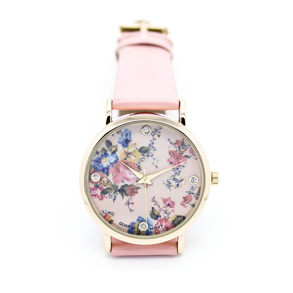 Flower strap watch (4 colors)