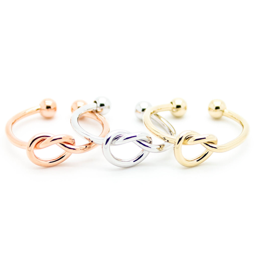 Heart knot ring