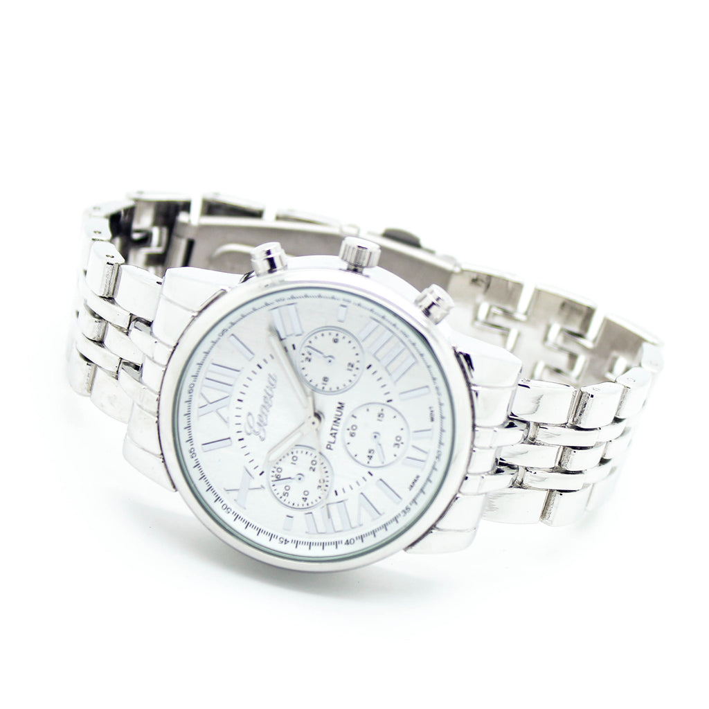 Chrono metal watch (3 colors)