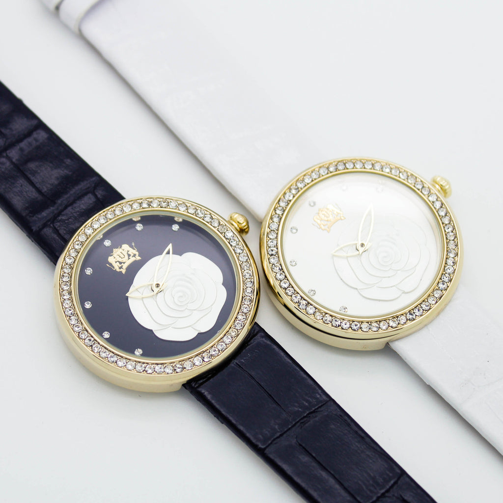 Rose strap watch (2 colors)