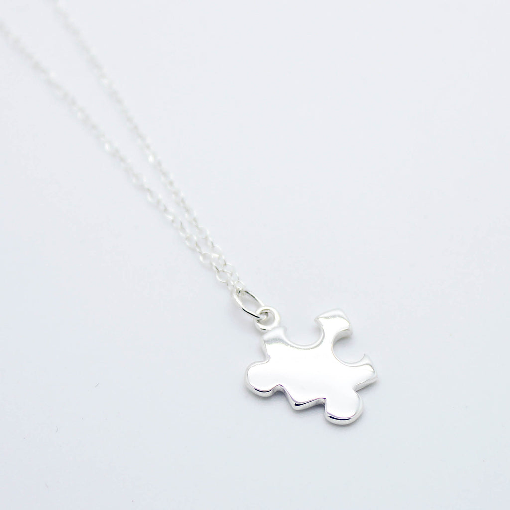 Puzzle sterling silver necklace