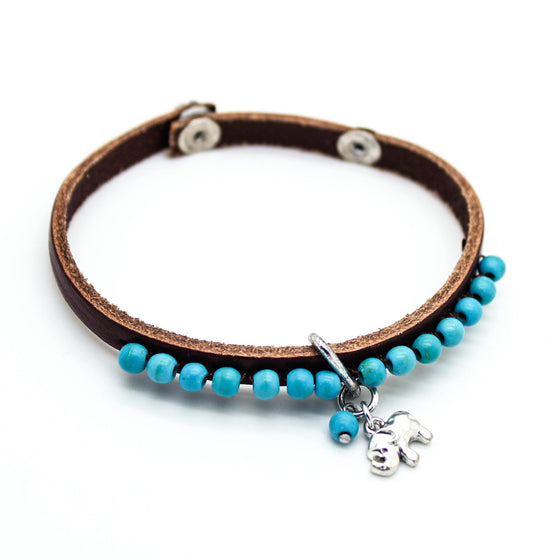 Elephant leather bracelet