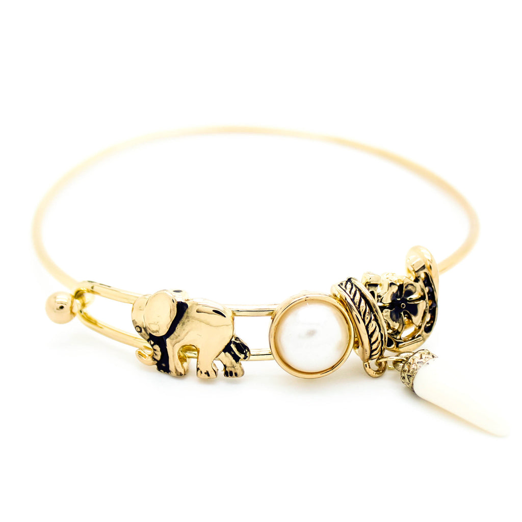 Elephant lucky bangle bracelet