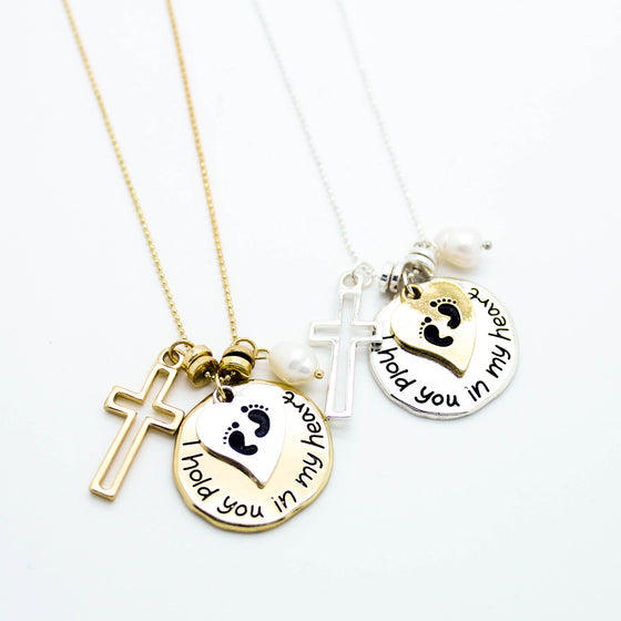I hold you in my heart necklace