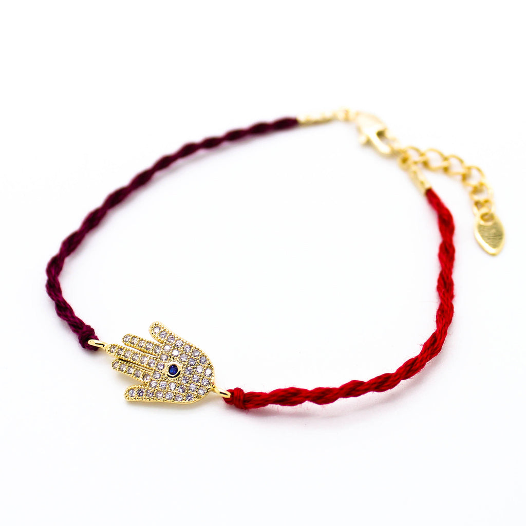 Hamsa stone braided bracelet