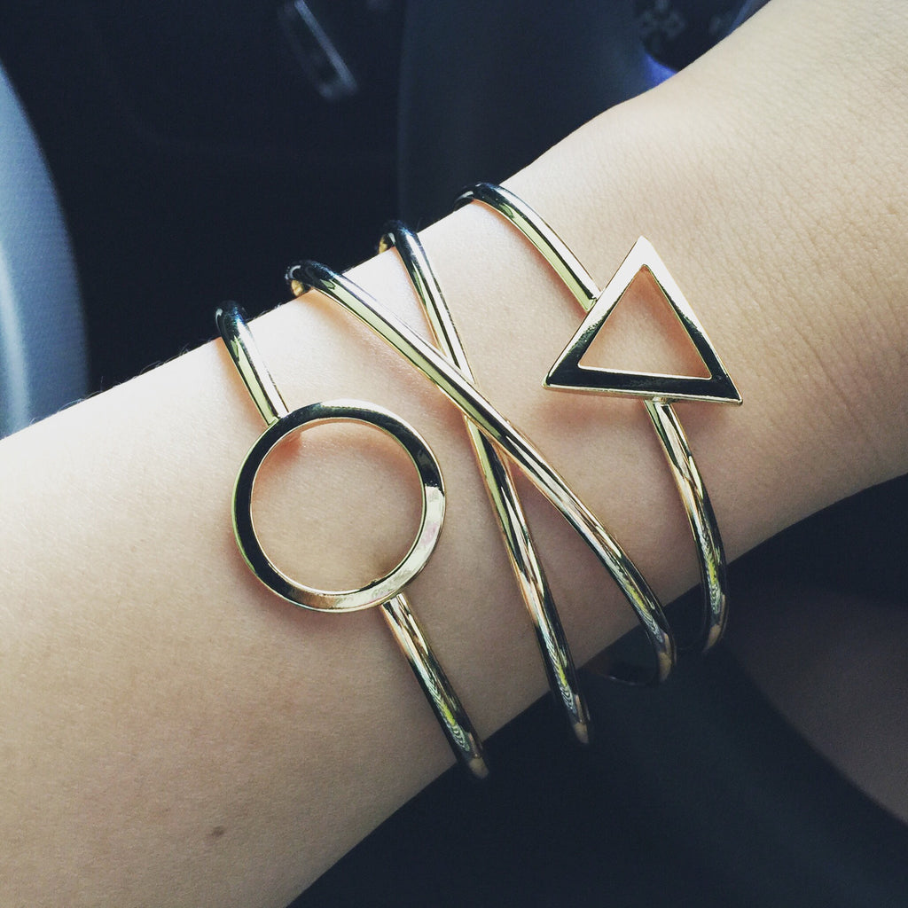 Triangle bangle bracelet