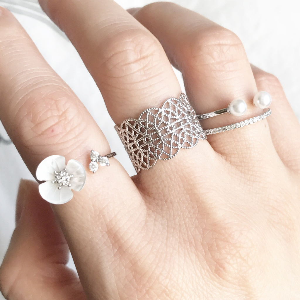 Lace open ring