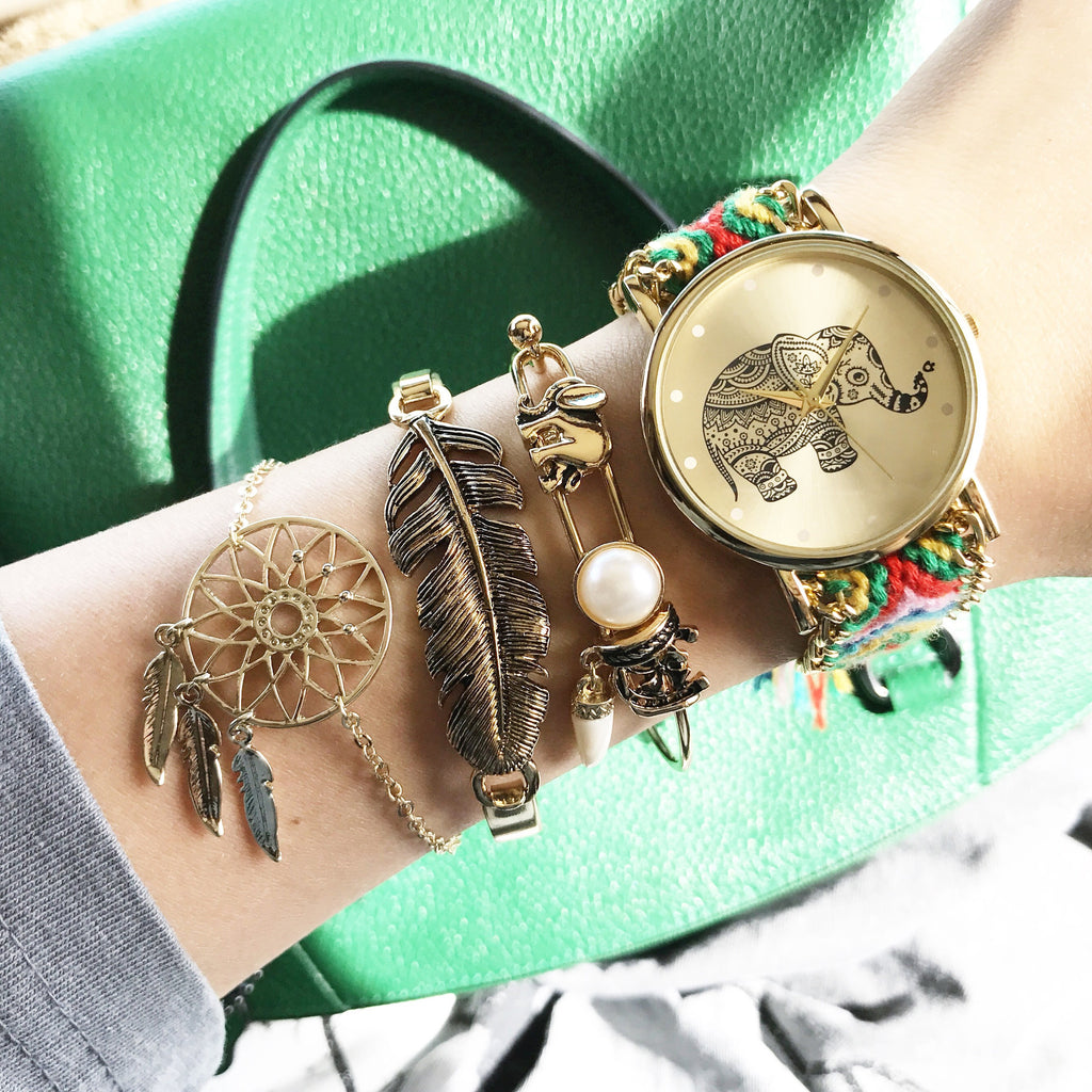 Elephant bracelet watch (3 colors)