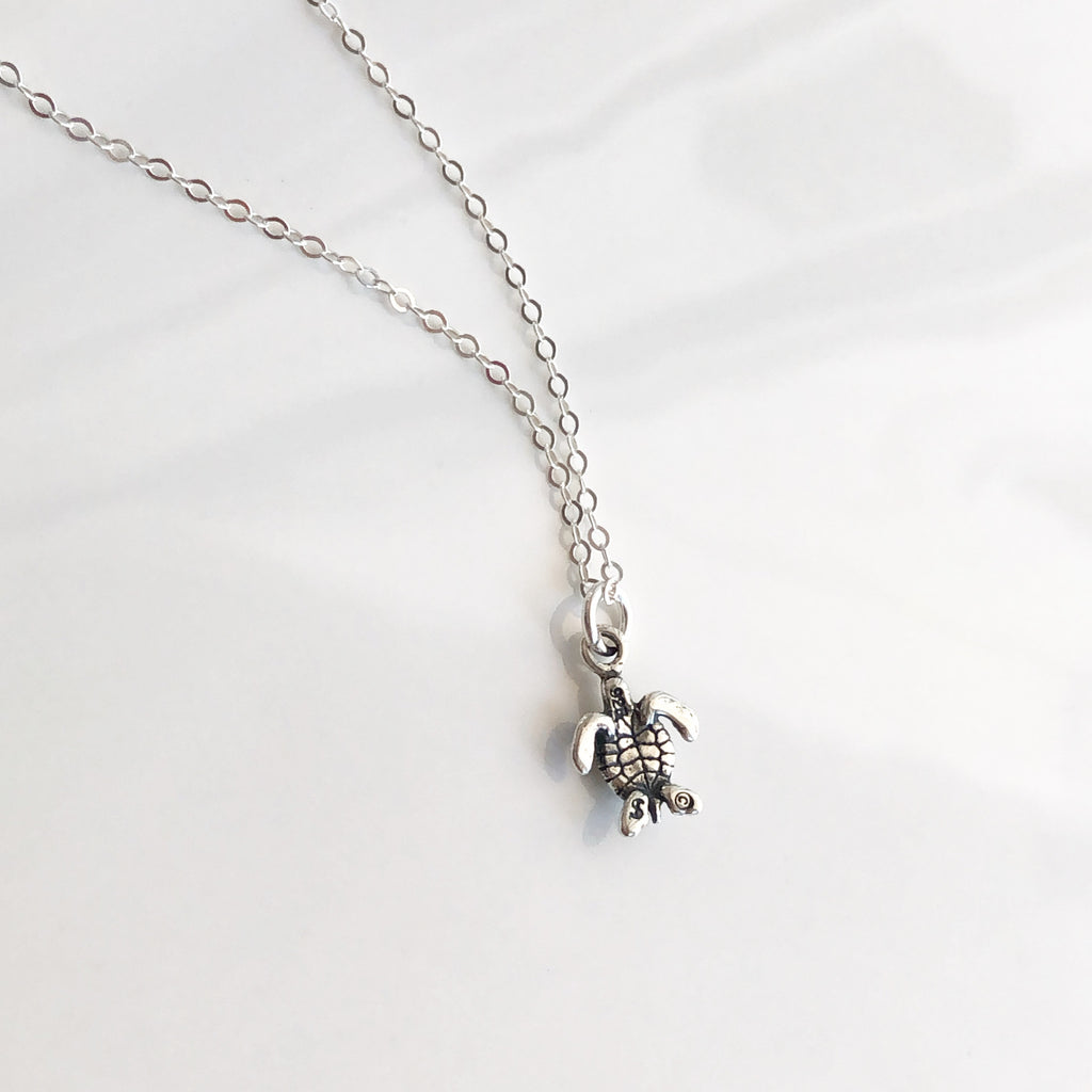 Turtle sterling silver necklace
