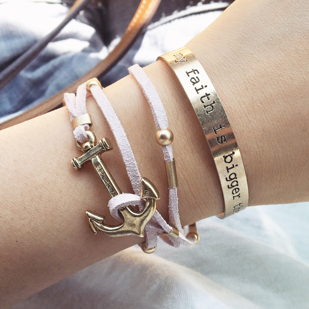 Anchor wrap bracelet