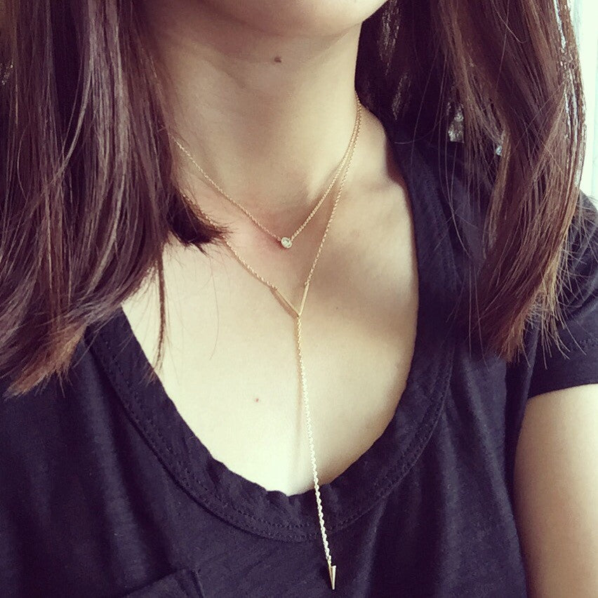 Delicate stone necklace