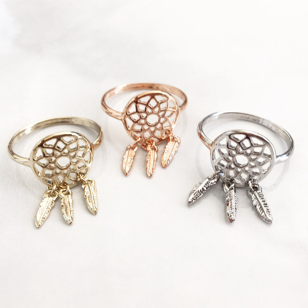 Dreamcatcher ring (3 colors)