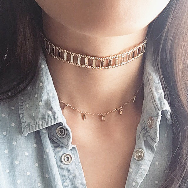 Bella layer choker necklace (2 colors)