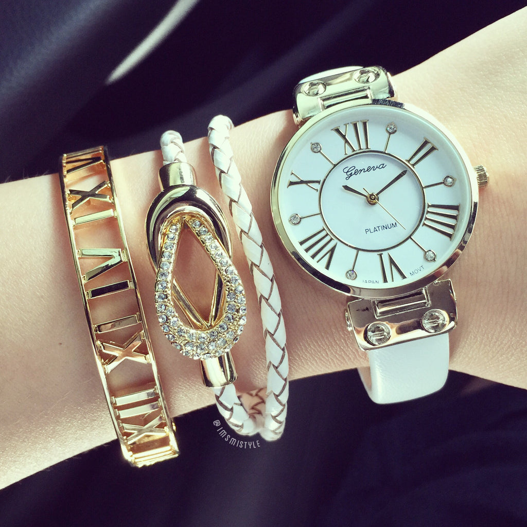 Classic bangle style watch (2 colors)
