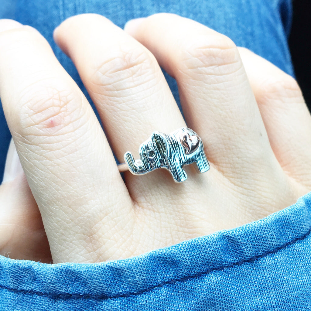 Elephant heart ring (2 colors)