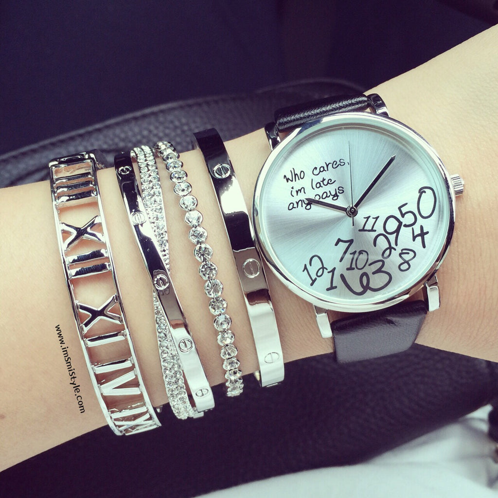 Who cares, I'm late anyways watch (3 colors)