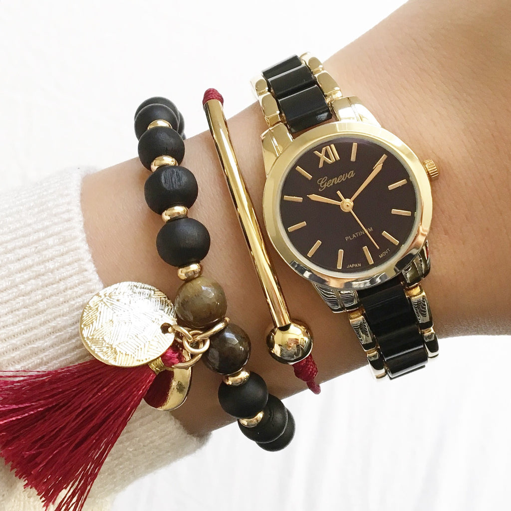 Tube bar tassel bracelet