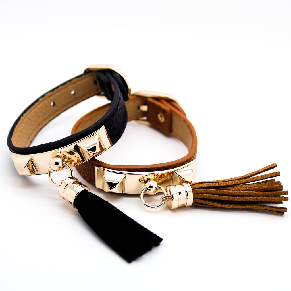 Tassel leather bracelet