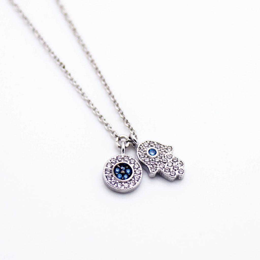 Hamsa charm necklace