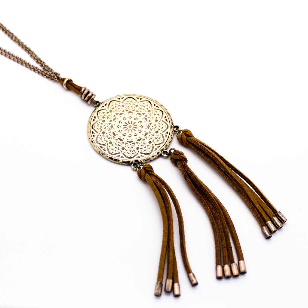 Dreamcatcher tassel long necklace