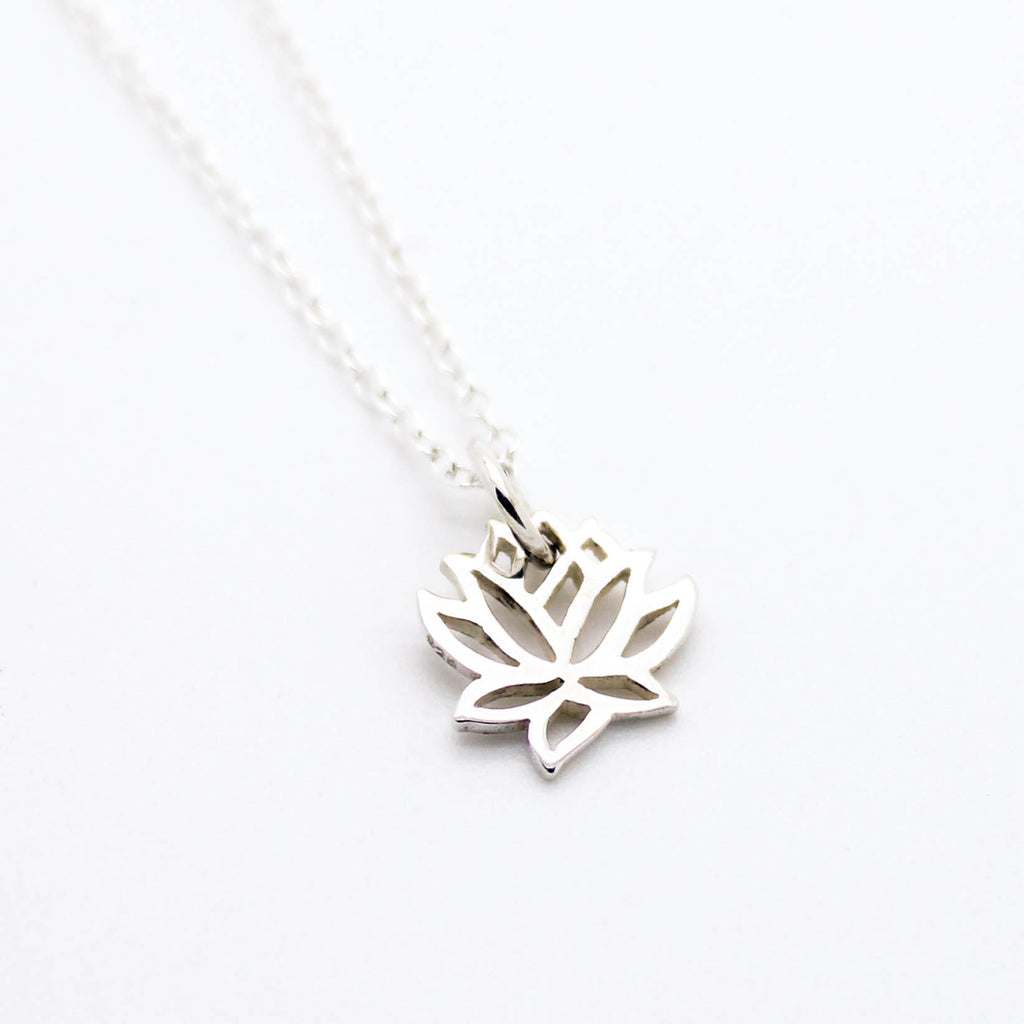 Lotus sterling silver necklace