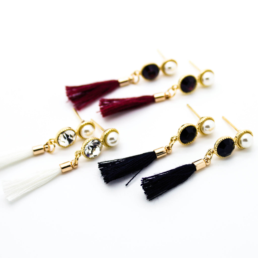 Tassel stone earrings