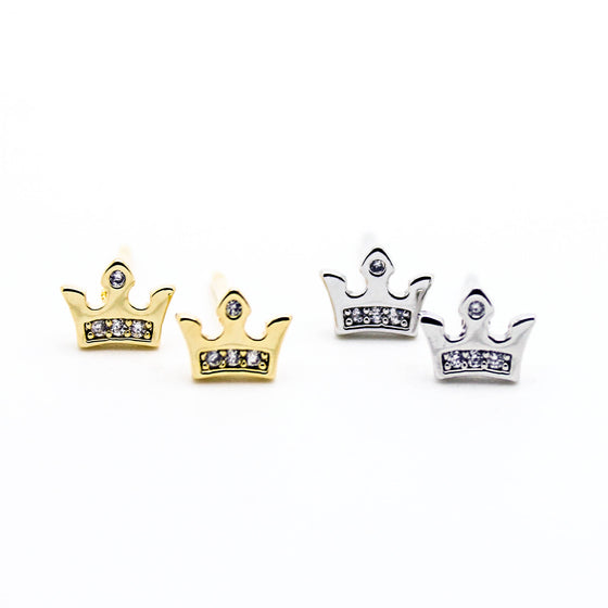 Crown mini earrings