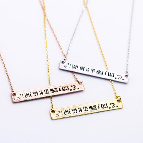 I love you to the moon & back necklace