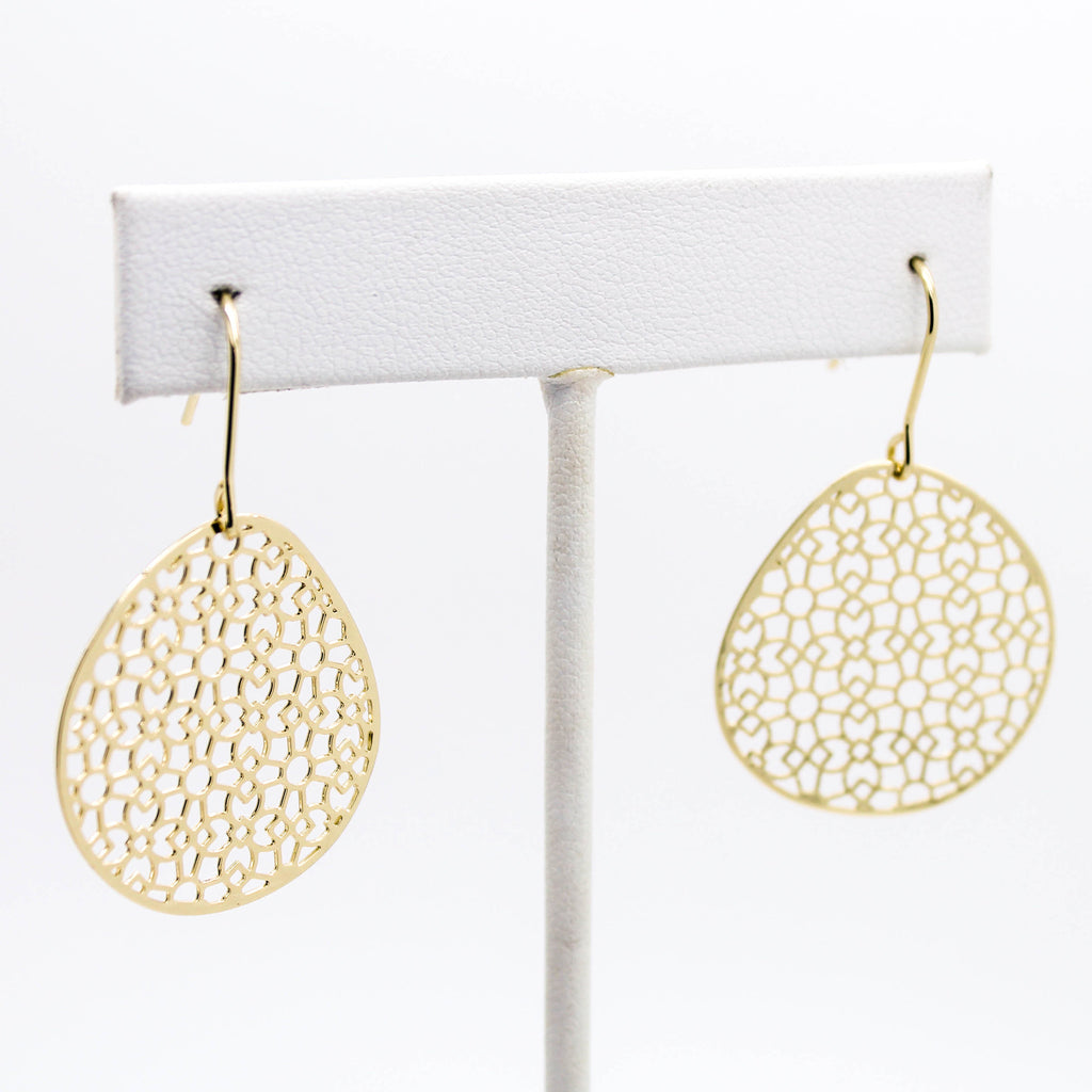 Filigree disc earrings