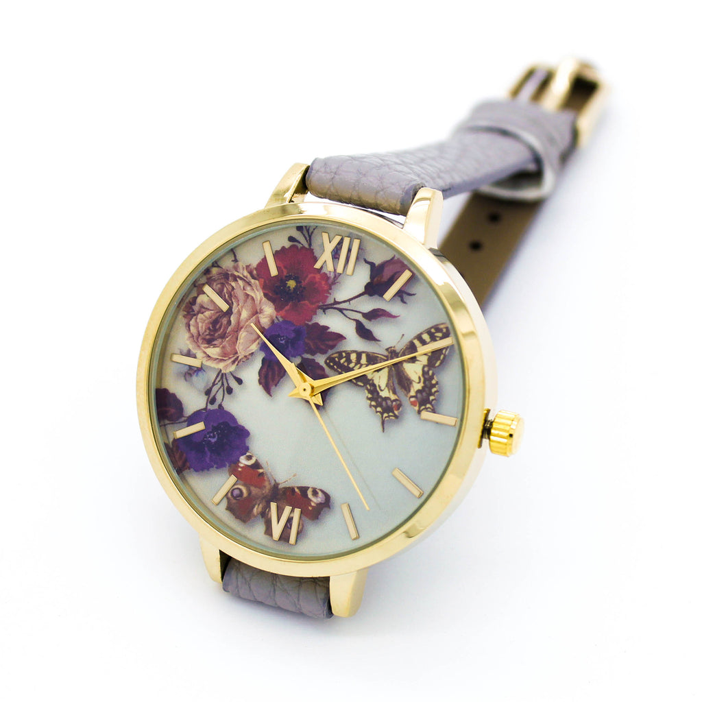 Butterfly garden strap watch (4 colors)