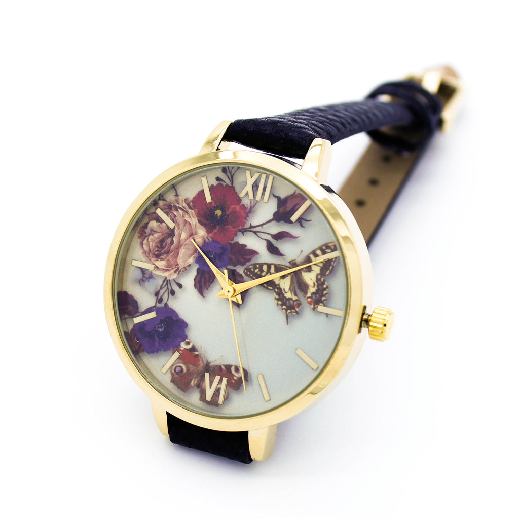 Butterfly garden strap watch (4 colors)