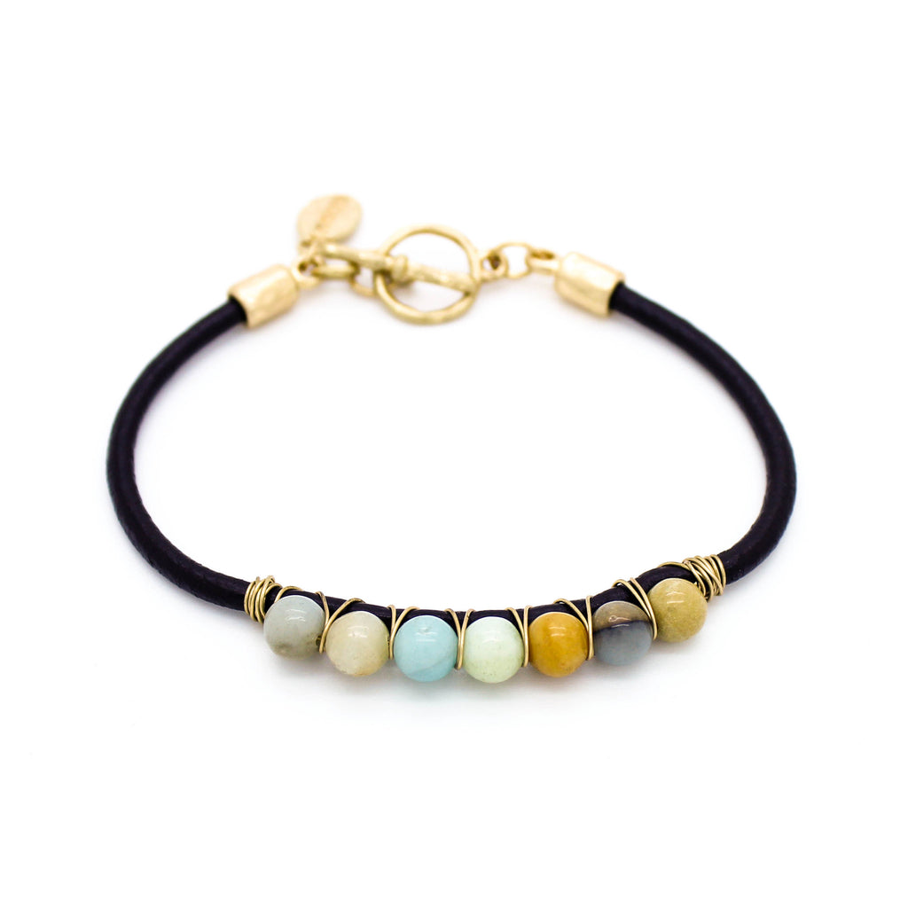 Bubbles leather bracelet