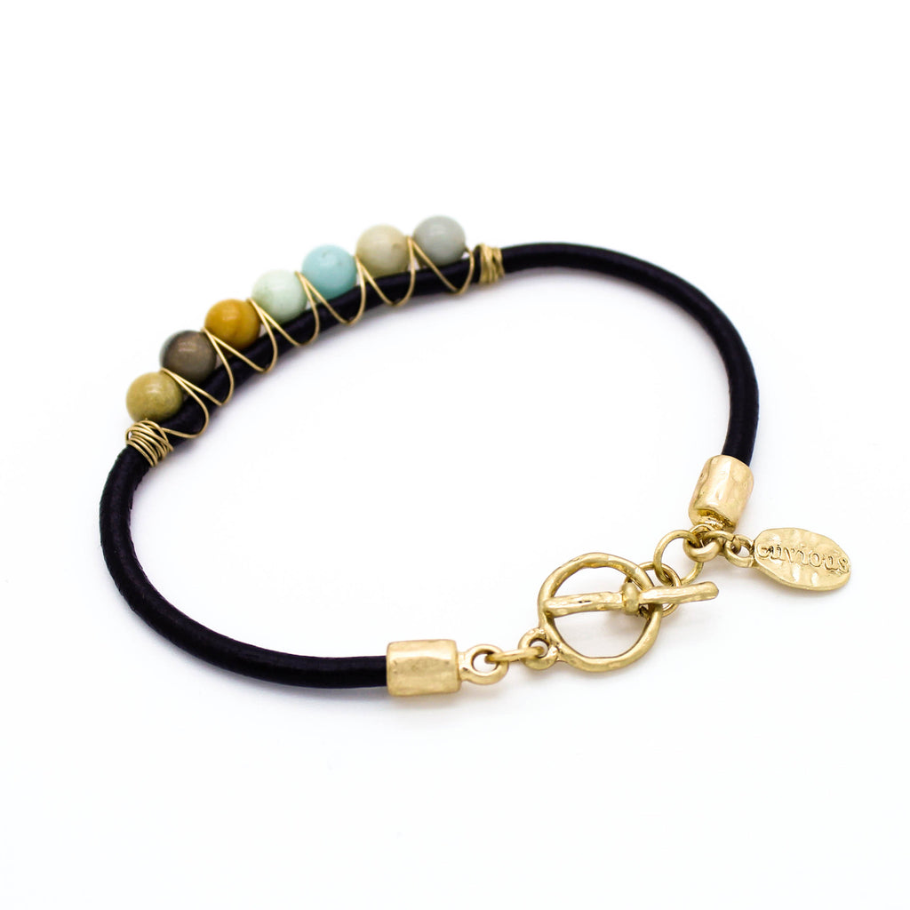 Bubbles leather bracelet