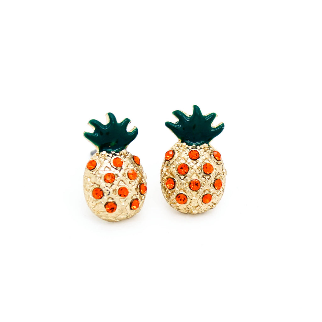 Pineapple stone earrings