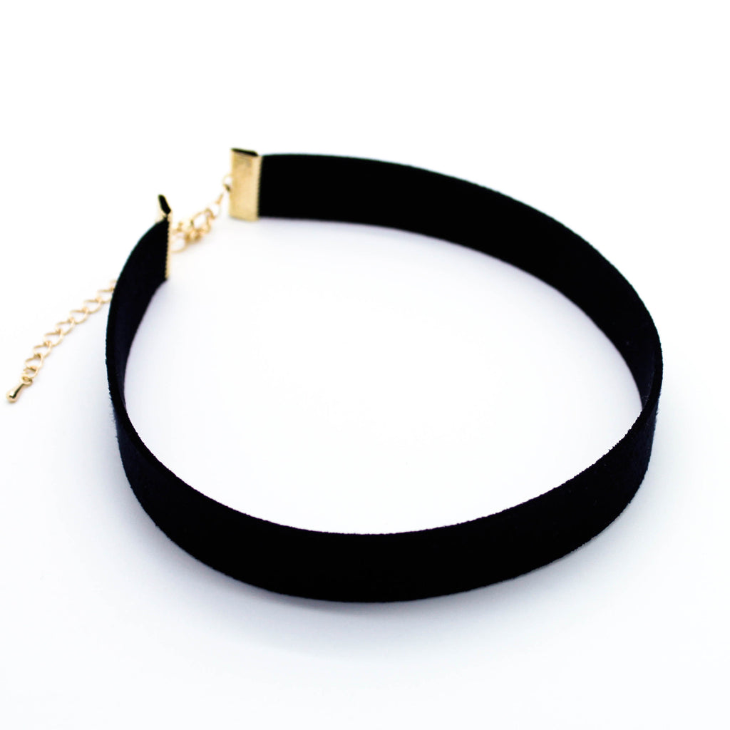 Simple suede choker necklace (2 colors)