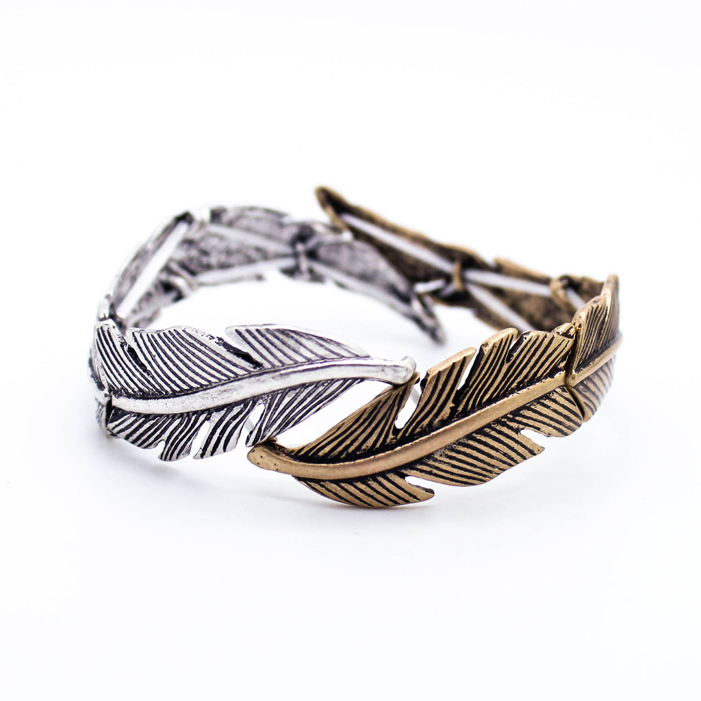 Feather stretch bracelet