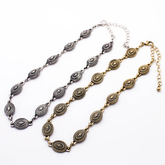 Vintage chain choker necklace
