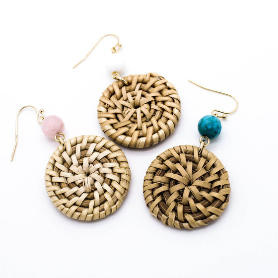 Boho natural earrings