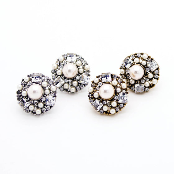 Boho pearl glam earrings