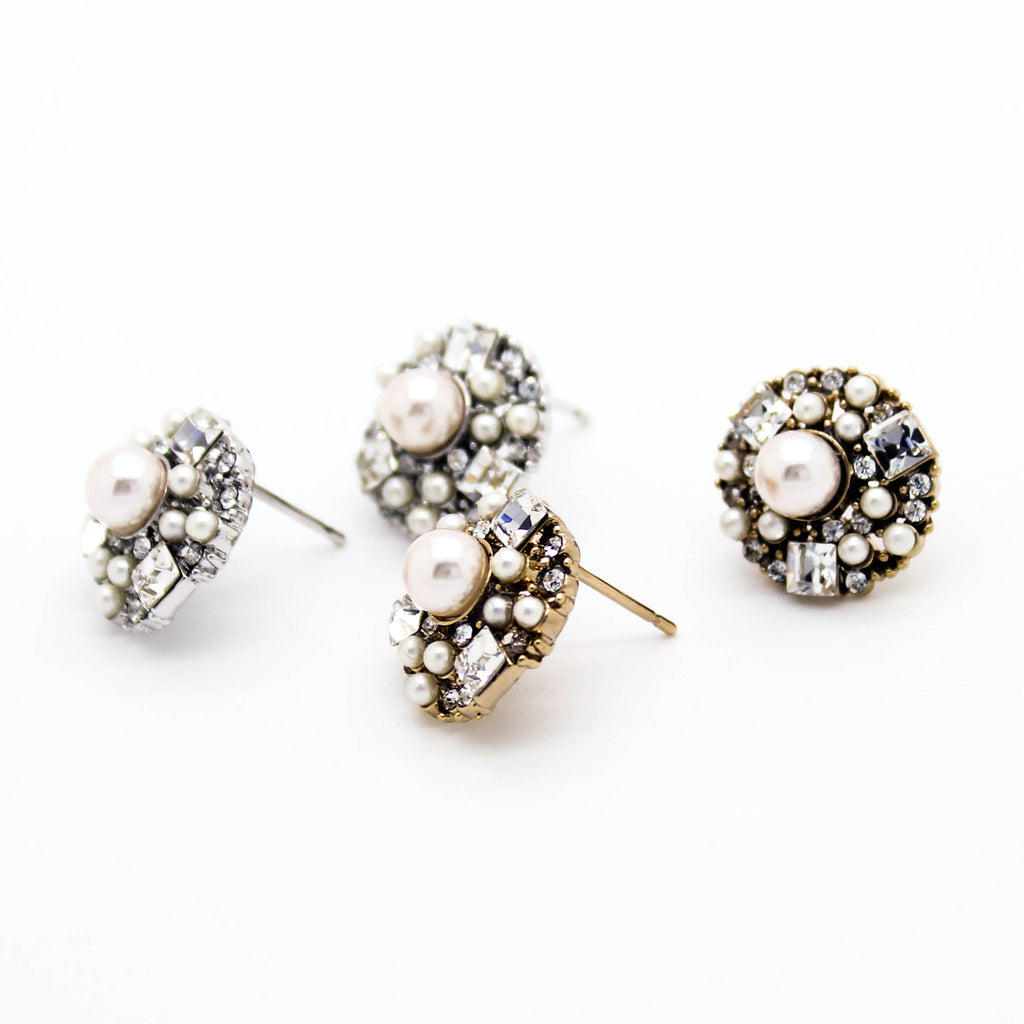 Boho pearl glam earrings