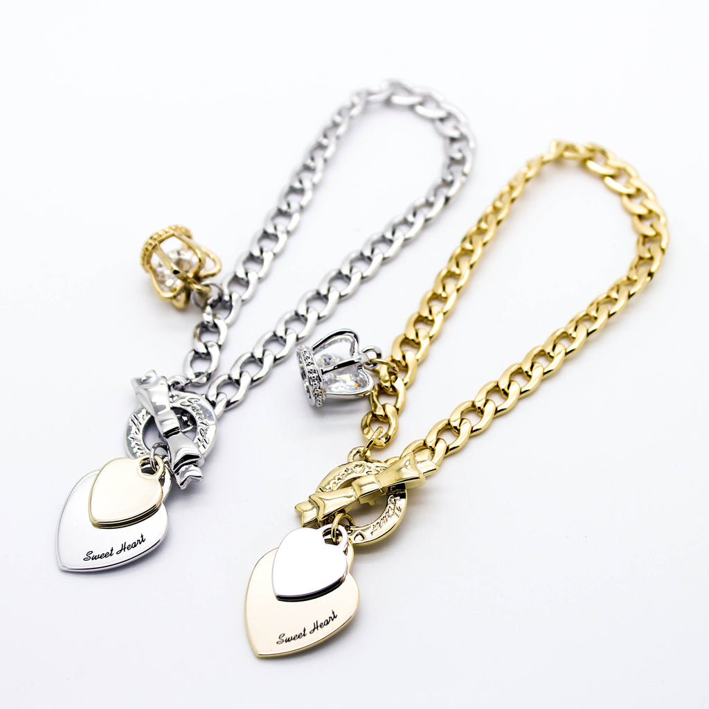 Sweet Heart chain bracelet (2 colors)