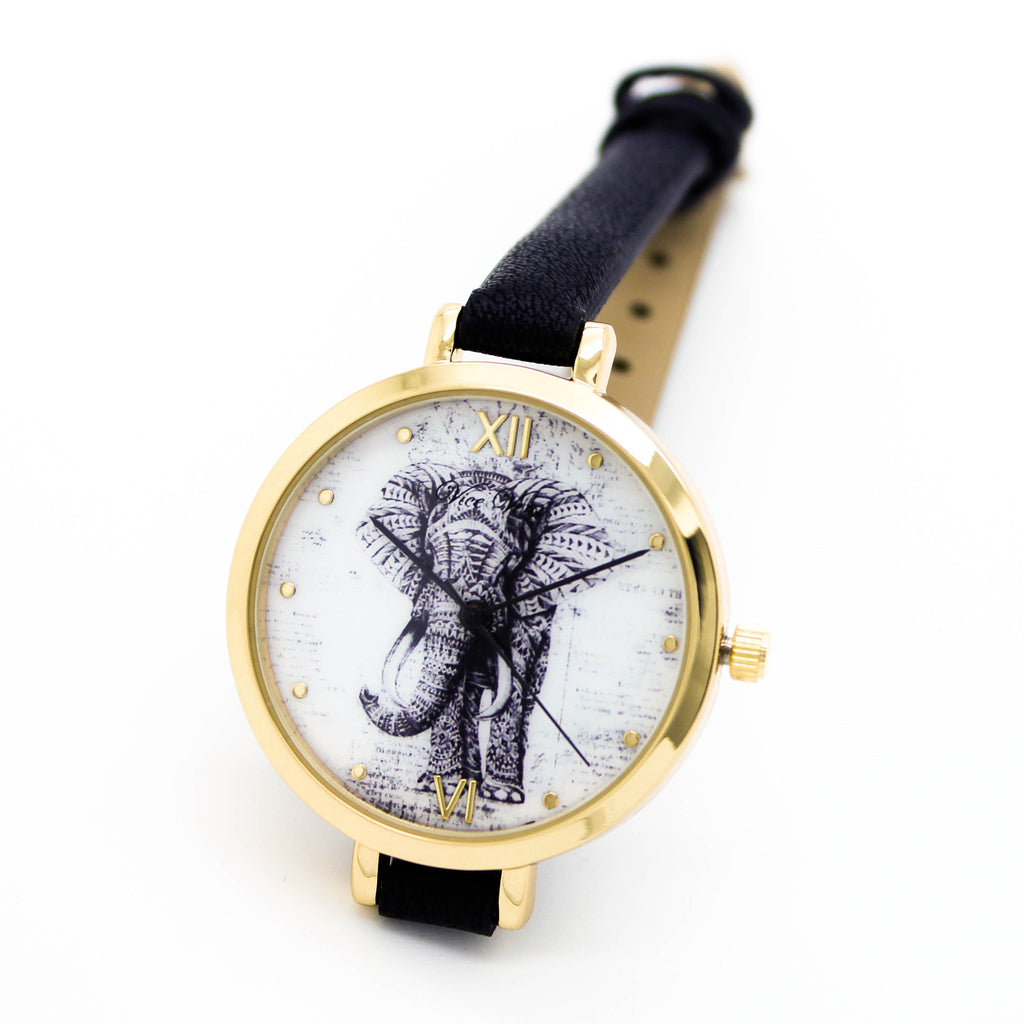 Elephant strap watch (3 colors)