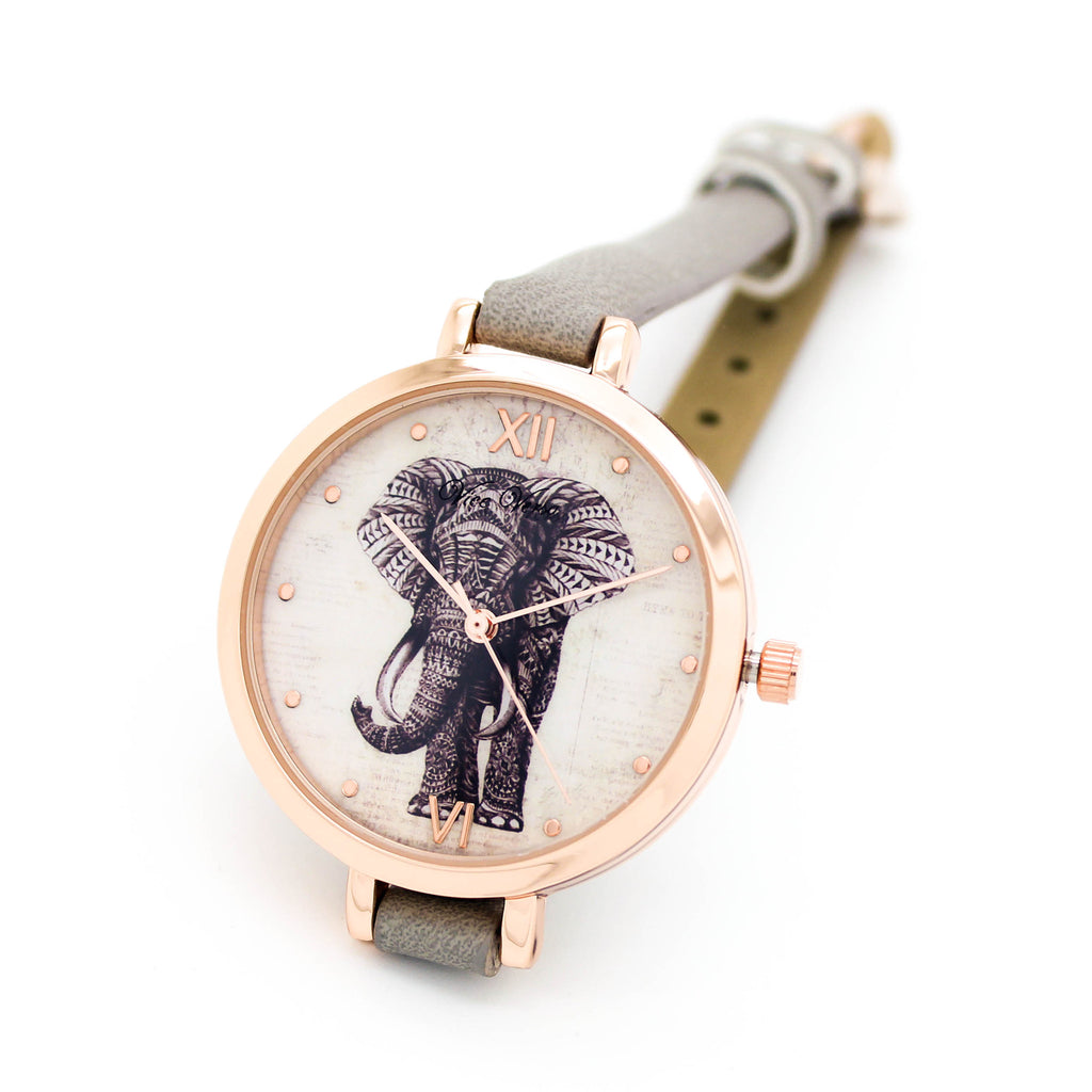 Elephant strap watch (3 colors)