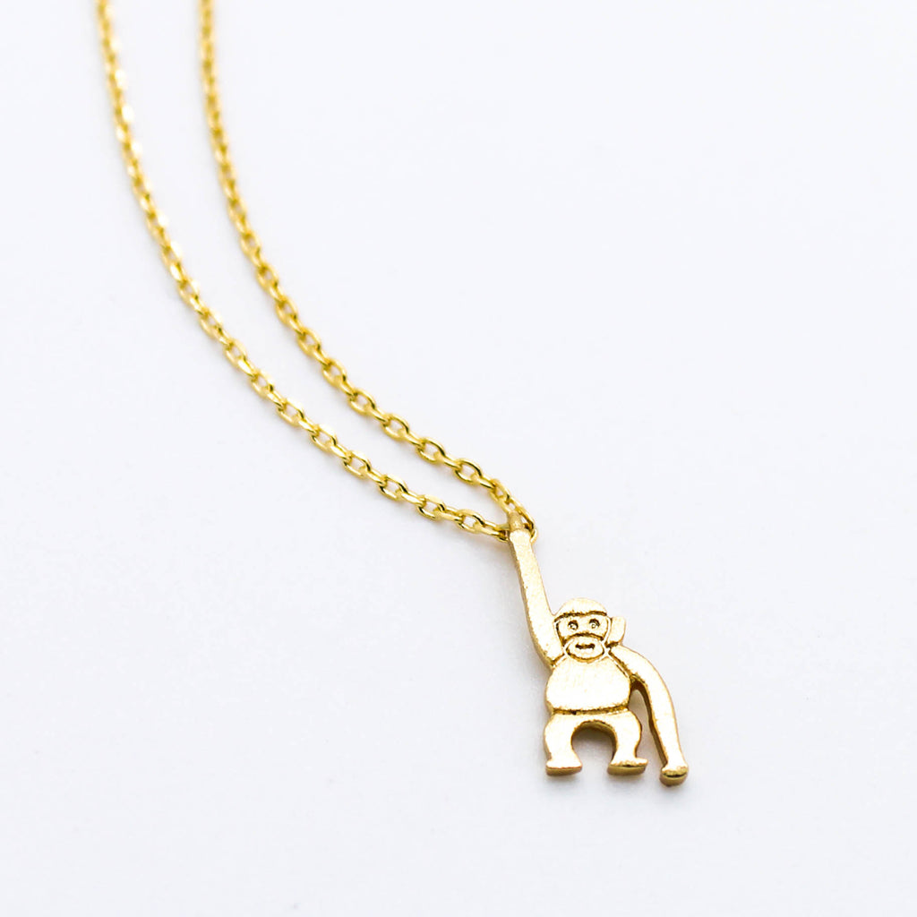 Hanging monkey necklace