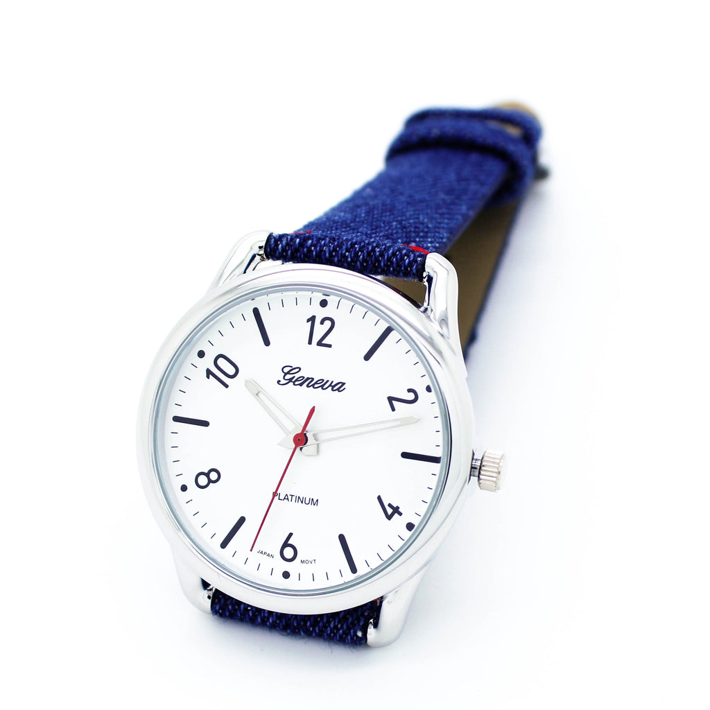 Denim strap watch (2 colors)