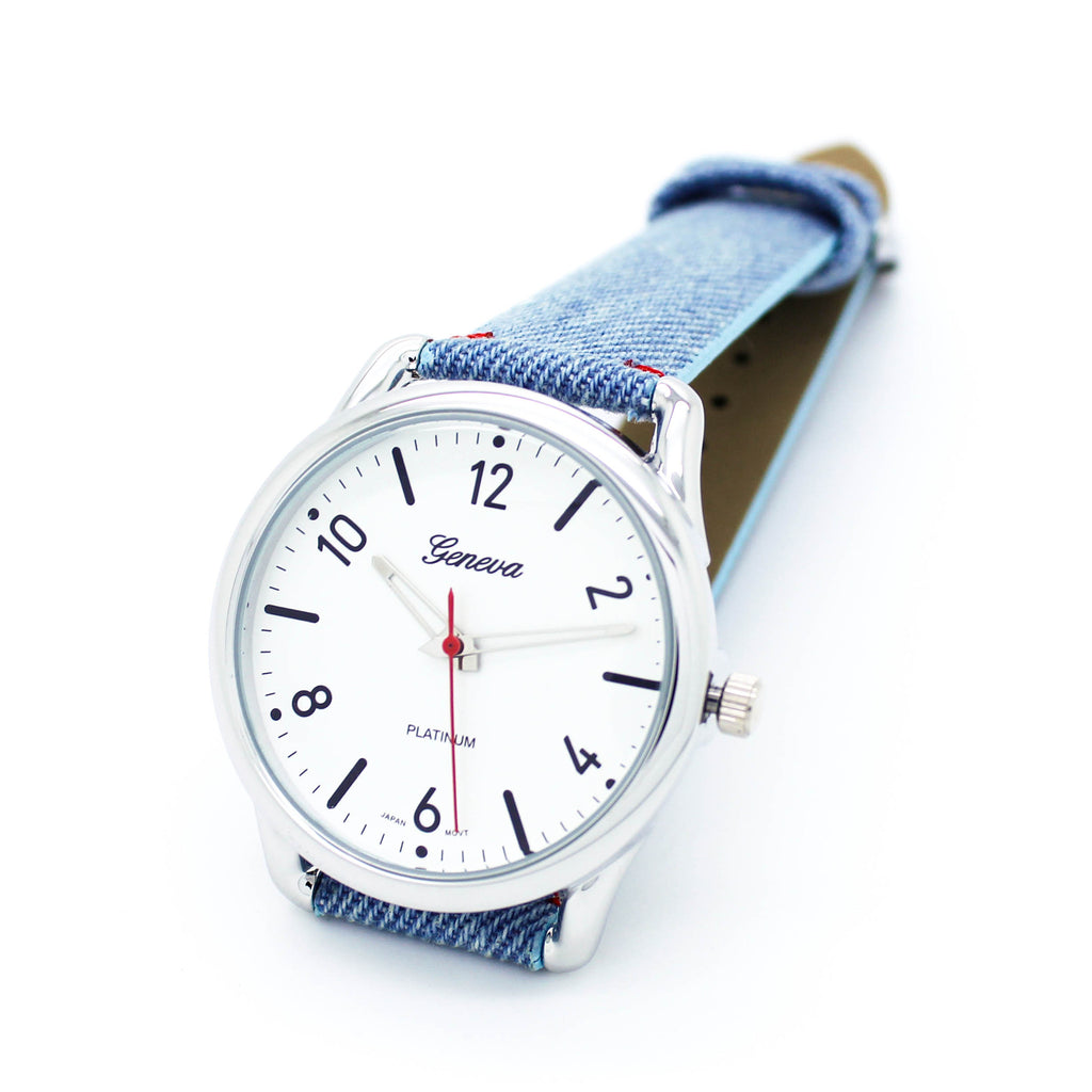 Denim strap watch (2 colors)